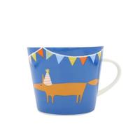 Make International Keith Brymer Jones Collaboration Range - Scion Living 10th Ann. Mug en céramique - Chapeau de fête Mr Fox - Denim - 350 ml