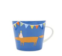 Make International Keith Brymer Jones Collaboration Range - Scion Living 10th Ann. Mug en céramique - Chapeau de fête Mr Fox - Denim - 350 ml