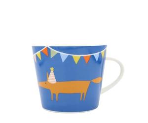 Make International Keith Brymer Jones Collaboration Range - Scion Living 10th Ann. Mug en céramique - Chapeau de fête Mr Fox - Denim - 350 ml