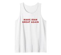 Make Iran Great Again - Minimal Text White & Red Débardeur
