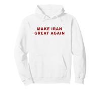 Make Iran Great Again - Minimal Text White & Red Sweat à Capuche