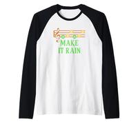 Make It Rain Song of Storms - Awesome 90's Novelty Design Manche Raglan