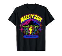 Make It Rain T-Shirt Graphique rétro Storm Cloud Lightning T-Shirt