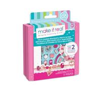 Make It Real 2901708 Lot de bracelets à breloques DIY avec pendentifs élégants et perles roses pour le bricolage des enfants