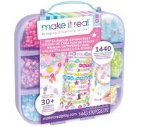 Make It Real 2901714 Grand kit de bijoux glamour DIY avec plus de 1400 pièces dans une boîte de rangement pratique pour les enfants
