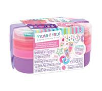 Make It Real: Beauty 2-Go! Ensemble de maquillage 136 pièces, Glamour pour les yeux, ongles en cheveux, compartiments de plateau, trousse de rangement, rose et violet, filles et garçons à partir de 8