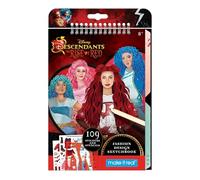 Make It Real: Descendants 4 Rise of Red Carnet de croquis avec 109 autocollants et pochoirs, modèles de style, Disney, filles et enfants à partir de 8 ans