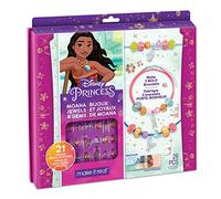 Make It Real Disney Princess Moana Kit de fabrication de bracelets avec des breloques et des pierres précieuses pour les filles - Kids Fashion Arts and Crafts pour les 8-10-12-14 ans