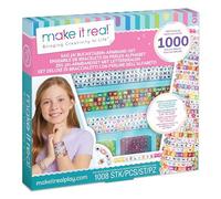 Make It Real 1742 Lot de 1000 bracelets de luxe avec perles de l'alphabet, bijoux pour filles, travaux créatifs pour filles, 8 ans