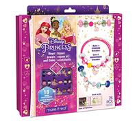 Make It Real Kit de fabrication de bracelets Princesses Disney comprenant des breloques de la Petite Sirène, de la Belle au bois dormant et de la Princesse et la Grenouille - Cadeaux pour filles