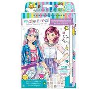 Make It Real livre de coloriage et de croquis Fashion Design - Digital Dream Multicolore G