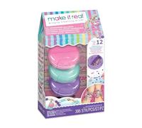 Make It Real Macaron Magic: Bracelets DIY, Kit Bracelets DIY | Créez 12 Bracelets Uniques avec Perles Colorées | Jeu Créatif pour Enfants, Idées Cadeaux Originaux | 395 Pièces