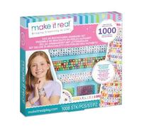 Make It Real Mega Rock'n'Block 2901742 Lot de bracelets DIY avec plus de 1000 perles et lettres, pour le bricolage de bijoux pour enfants