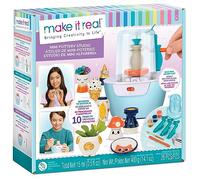 Make It Real: Mini Pottery Studio - Kit de poterie à faire soi-même, 26 pièces, argile sèche à l'air libre, 10 projets, préadolescents, filles et enfants à partir de 8 ans