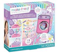 Make It Real: Purr-FECT Wash 'N Bead Bracelets - 141 pièces, kit de création de bijoux, design pour 5 bracelets à breloques, tourner pour style, nettoyage des perles, enfants à partir de 8 ans