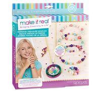 Make It Real Sirène Trésor Bijoux. Bricolage sirène Themed Fabrication de Bijoux Kit pour Les Filles. Guides Tweens Craft Un Collier Pendentif Médaillon Unique, Bague, Bracelets