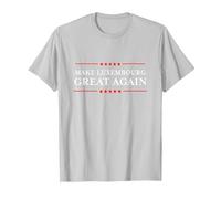 Make Luxembourg Great Again Funny Sarcastic Luxembourg T-Shirt, Homme, Argent, L