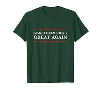 Make Luxembourg Great Again Funny Sarcastic Luxembourg T-Shirt, Homme, Vert Forêt, S