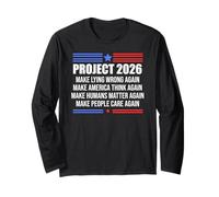 Make Lying Wrong Again Sign Project 2026 No Kings in America Manche Longue