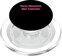 Make Memories Not Content - Conception de Citation de désintoxication des médias Sociaux PopSockets PopGrip pour MagSafe