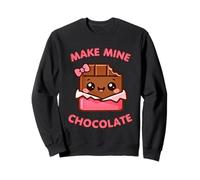 Make Mine Chocolate Kawaii Jolie Barre de Chocolat Sweatshirt