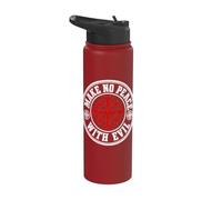 Make No Peace with Evil Knight Templar Jerusalem Cross Art Stainless Steel Insulated Water Bottle