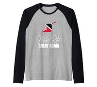Make Roti Great Again Funny Trinidad and Tobago Trini Flag Manche Raglan