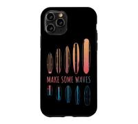 Make Some Waves Surfeur Planche de Surf Surfing Boy Girl Coque pour iPhone 11 Pro