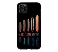 Make Some Waves Surfeur Planche de Surf Surfing Boy Girl Coque pour iPhone 11 Pro Max