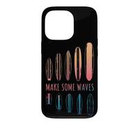 Make Some Waves Surfeur Planche de Surf Surfing Boy Girl Coque pour iPhone 13 Pro