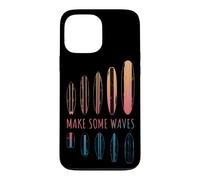 Make Some Waves Surfeur Planche de Surf Surfing Boy Girl Coque pour iPhone 13 Pro Max