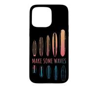 Make Some Waves Surfeur Planche de Surf Surfing Boy Girl Coque pour iPhone 15 Pro Max