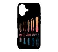 Make Some Waves Surfeur Planche de Surf Surfing Boy Girl Coque pour iPhone 17