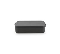 Brabantia Boîte à lunch Make & Take Bento 2 L, compartiments amovibles, couvercle à clips, gris foncé
