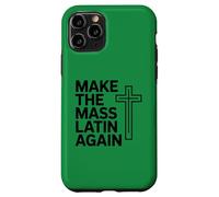 Make The Mass Latin Again Croix Catholique Traditionnelle Coque pour iPhone 11 Pro