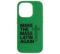 Make The Mass Latin Again Croix Catholique Traditionnelle Coque pour iPhone 14 Pro