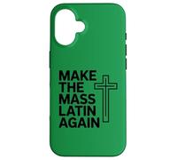 Make The Mass Latin Again Croix Catholique Traditionnelle Coque pour iPhone 16