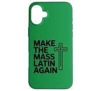 Make The Mass Latin Again Croix Catholique Traditionnelle Coque pour iPhone 16 Plus