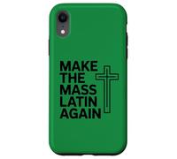 Make The Mass Latin Again Croix Catholique Traditionnelle Coque pour iPhone XR