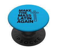 Make The Mass Latin Again Croix Catholique Traditionnelle PopSockets PopGrip Adhésif