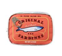 Make Up Bag Canned Sardine Design Cosmetic Pouch Travel Toiletry Organizer Funny Small Storage Bag for Beauty Products Aesthetic Makeup Holder for Purse Desk Bathroom 15.5x11x4.5cm