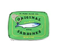 Make Up Bag Canned Sardine Design Cosmetic Pouch Travel Toiletry Organizer Funny Small Storage Bag for Beauty Products Aesthetic Makeup Holder for Purse Desk Bathroom 15.5x11x4.5cm