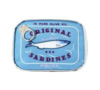 Make Up Bag Canned Sardine Design Cosmetic Pouch Travel Toiletry Organizer Funny Small Storage Bag for Beauty Products Aesthetic Makeup Holder for Purse Desk Bathroom 15.5x11x4.5cm