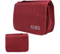 Make Up Bag, Portable Large Capacity Hanging Toiletry Bags for Camping for Business Trip for Home for Travel/577(Red Wine)