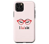 Make up Lash Eyelash Eyelashes Lover Sun Glasses Red t-Shirt Coque pour iPhone 11 Pro