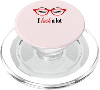 Make up Lash Eyelash Eyelashes Lover Sun Glasses Red t-Shirt PopSockets PopGrip pour MagSafe