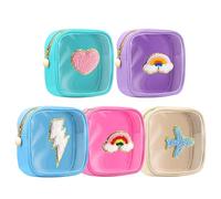 Make-Up Organisateur Poches - 5er Set Toilettentaschen Mit Reißverschluss | Weihnachtsmotiv Schminktaschen Für Lippenstift, Foundation, Shampoo & Schmuck | Ideal Für Reise, Urlaub, Flugzeug