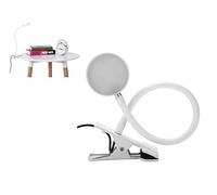 Make Up Tattoo lampe à LED avec support, lampe de table de salon, lampe à pince LED lampe de lecture lampe de bureau lampe de table USB pour travail de précision, maquillage, tatouage, lecture(argent)