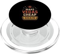 Make Vegas Cheap Again Retro Las Vegas Buffets et fête de Casino PopSockets PopGrip pour MagSafe