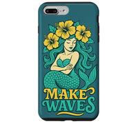 Make Waves Hibiscus Sirène Esthétique Été Océan tropical Coque pour iPhone 7 Plus/8 Plus